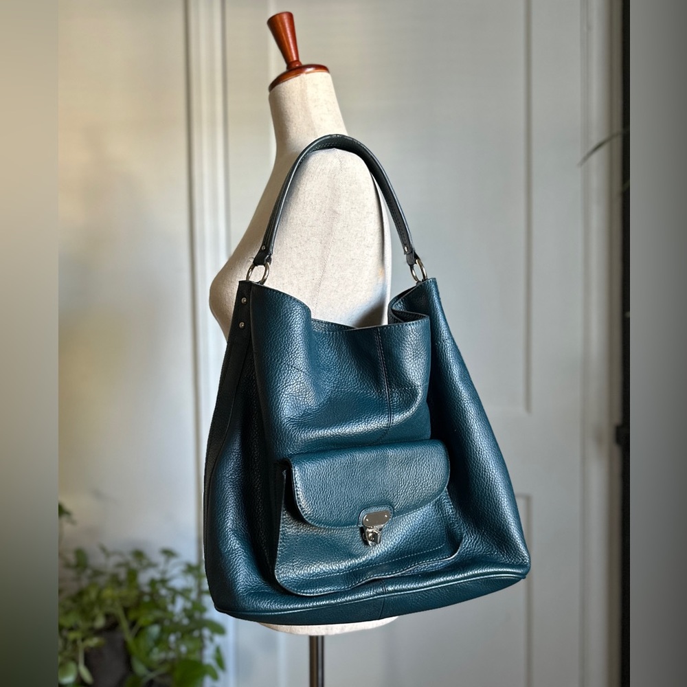 Banana Republic *sold out teal* Leather Hobo Shoulder Bag